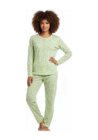 Bayan Pijama Takımı 2201 Sarı