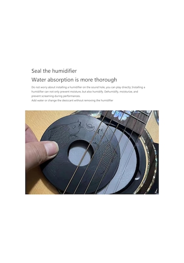 Ruicoo Akustik Gitar Nem Regülatörü - Nem Ölçerli Ses Delik Nemlendirici, Gitar Bakımı Ve Hasarı Önleme Aleti