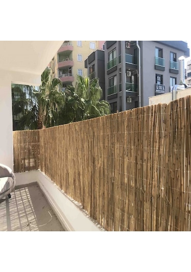 Hasır Kamış Bahçe & Balkon Çiti Dekarasyon 1.20 X 6 Metre