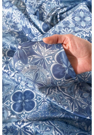 Mavi Çini Desenli Masa Örtüsü, Sofra Bezi, Piknik Örtüsü Mavi