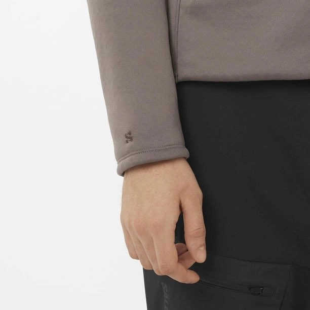 Salomon Outlıne Warm Fleece Fz M Erk Iron// Fleece Lc2608700 Bej