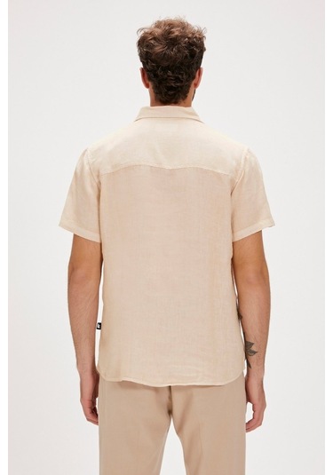 Bad Bear Lyne Erkek Bej Klasik Yaka Gömlek 240130002-BEI Bej