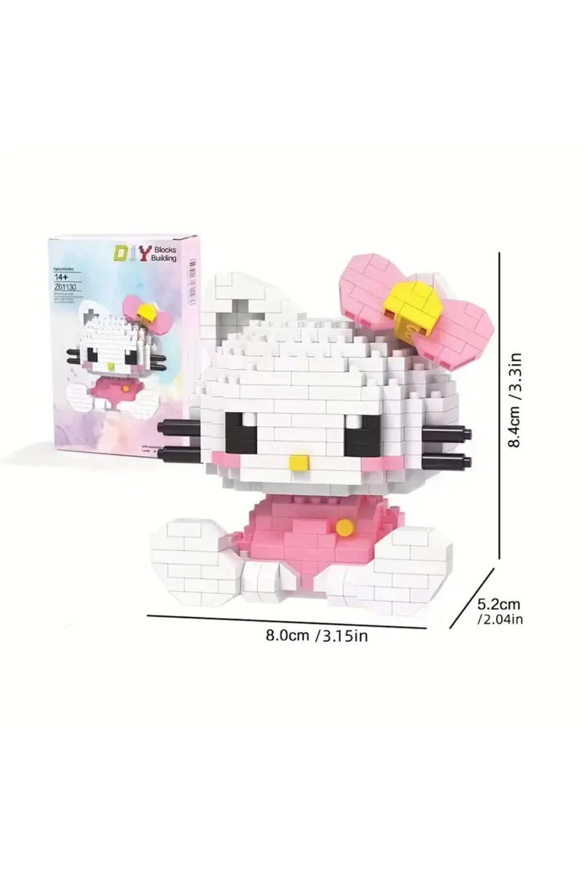 Hello Kitty Karakter Yapı Taşları Seti Eğitici Bulmaca Oyuncak Doğum Günü,noel İçin Yaratıcı Hediye Hello Kitty Lego