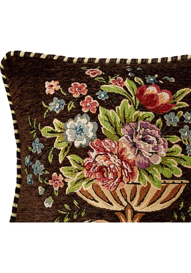 Suntek 48x48cm Makinede Yıkanabilir Dekoratif Yastık Kahve Kahve