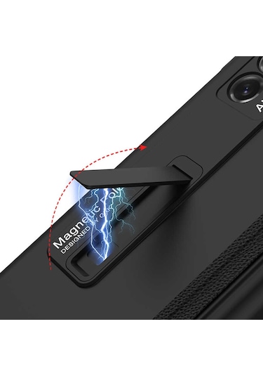 Galaxy Z Fold 2 Kılıf Zore M-Magnet Kılıf Siyah