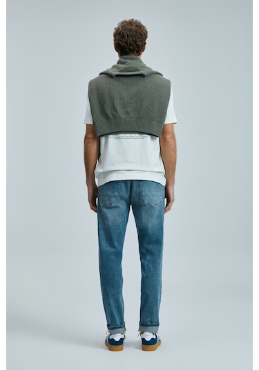 Lufian Nessıo Smart Jean Erkek Pantolon Slim Fit Mavi Mavi 111200191100300 Mavi