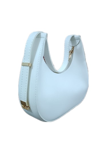 Bayan Kol Omuz Çantası Baget Çanta Beyaz