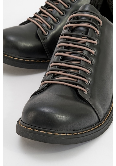 Festy Siyah Lastik Bağcıklı Kadın Günlük Ayakkabı Siyah