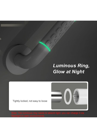 Dancemonkey Gece Aydınlatıcı Kaymaz Tutma Çubuğu - Yaşlılar & Engelliler İçin Güvenlik Bariyeri