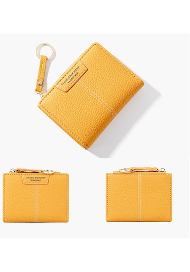 928666 Çoklu Kart Anahtarlık Bozuk Para Cüzdanı Kısa Bayan Cüzdanı Siyah