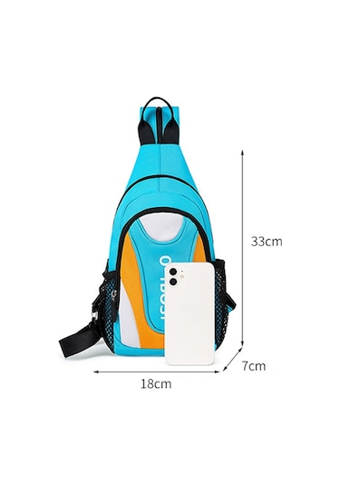 O-tbost Outdoor Casual Çok Fonksiyonlu Crossbody Sırt Çantası Gök Mavisi Ve Sarı
