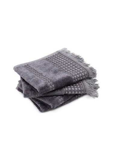 Ecocotton Zeus Antrasit %100 Organik Pamuk Inject 4'lü El Havlusu Seti Antrasit