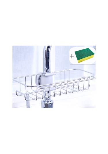 Qianfan Sünger Tutucu Paslanmaz Çelik Mutfak Lavabo Organizatör