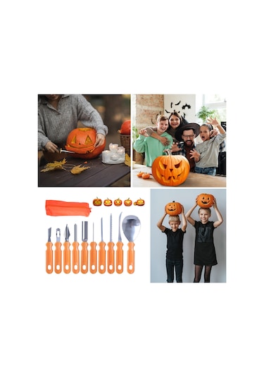 5 Adet Cadılar Bayramı Balkabağı Oyma Seti Profesyonel Paslanmaz Çelik Aletler Profesyonel Balkabağı Kesme Oyma Malzemeleri