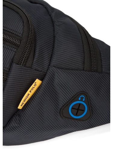Newish Polo Çapraz Bel Ve Omuz Çantası-free Bag Siyah Mavi