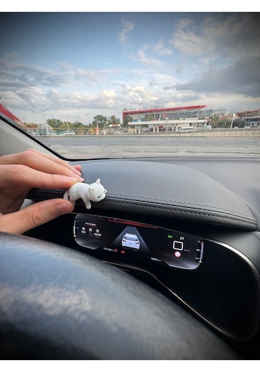 Sevimli Uyuyan Kedi Araba Dikiz Aynası Süsü - Araç İçi Aksesuar Süsü - Mutfak Süsü Torpido Süsü Kedi