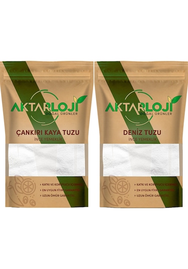 İnce Yemeklik Tuz Seti 6 Kg 3 Kg Deniz Tuzu + 3 Kg Çankırı Kaya Tuzu 1. Kalite