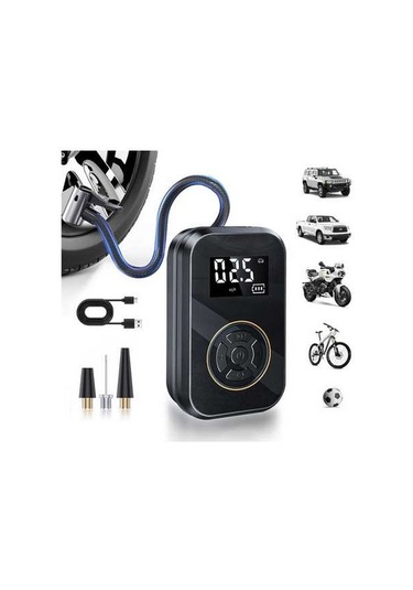 Novahub Taşınabilir Şişirme Şişirme Şişirme Şişirme Pompası Pompası Mini Lastik Lastik Lastik Hava Elektrikli Ekranlı Dijital Bisiklet Araba Hw