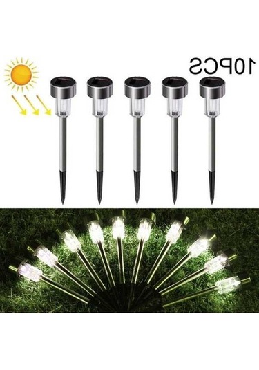 Ebitda 10 Adet Güneş Enerjisi Bahçe Lambası, Beyaz Işık, Ip65 Dayanıklı, Açık Çim Lambası