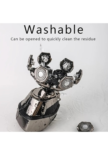 Xuweiwei Gri Chın 7d Usb Sarjli Erkek Tiras Makinesi Islak Kuru Kullanim 5li Bakim Seti Sakal Duzenleyici