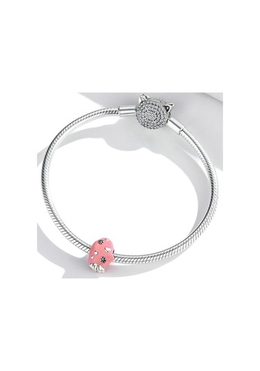 Fastbuy S925 Ayar Gümüş Pembe Eldiven Boncuk, For Pink Gloves, Çok Renkli, Kadınlar İçin El Divanları İçin Çok Renkli