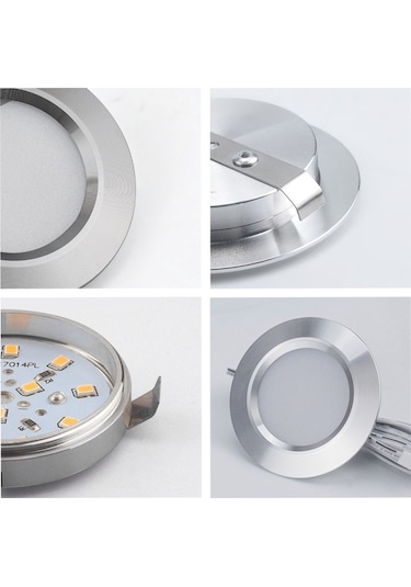 Novahub Ultra İnce Gömme Led Aydınlatma, 3w 300lm, 3 Renk Seçeneği, 70mm Beyaz Led Beyaz