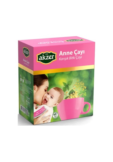 Akzer Karışık Bitki Anneler İçin Süzen Poşet Çay 60 x 1.5 G