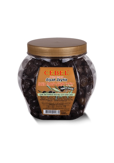 Cebel Çok İri Taneli Siyah Zeytin Pet 1 KG