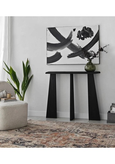 Ela Wood Working Cleopatra Masif Ağaç Dresuar 100cm Siyah