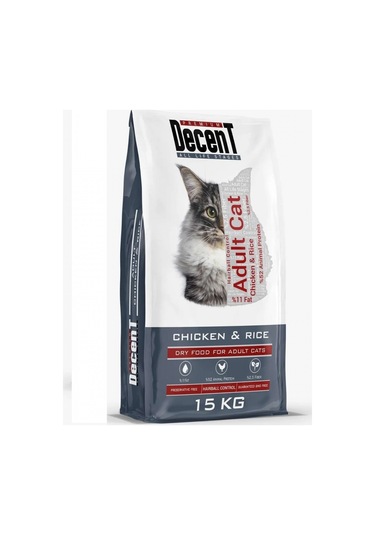 Decent Tavuk Etli Yetişkin Kedi Maması 15 Kg 2 Adet
