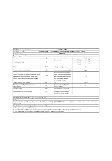 Vestel BM 5001 G 5 Programlı 13 Kişilik Bulaşık Makinesi