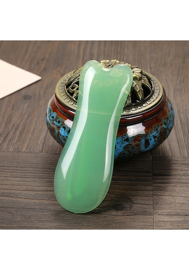 Homyl 7 Adet Gua Sha Masaj Aracı Taşınabilir El Geleneksel Yeşil