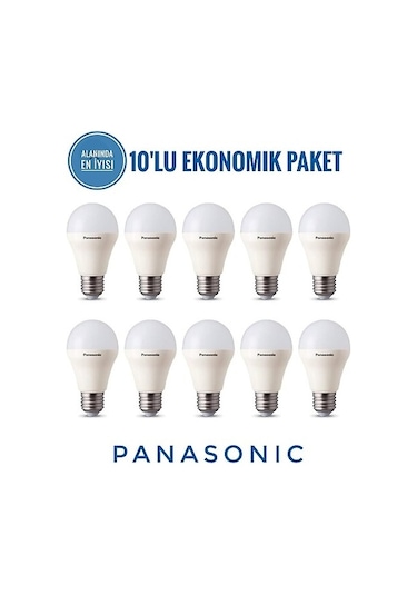 Panasonic 8.5 W - 60 W Led Ampul Beyaz Işık 10 Adet