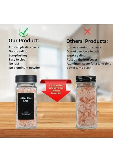 Trendooze Kahverengi 12li Cam Baharat Şişesi Seti 4oz Kapaklı Fırınlı Funnel Ve Kalem Kahverengi Siyah