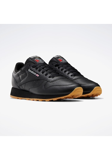 Reebok Classic Leather Unisex Siyah Spor Ayakkabı Düz 100008493 Siyah