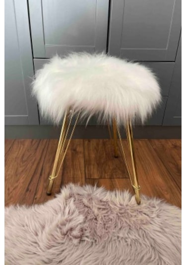 Sude Puf Yumuşak Oturumlu Ayaklı Koltuk Sandalye - Gold Ayak