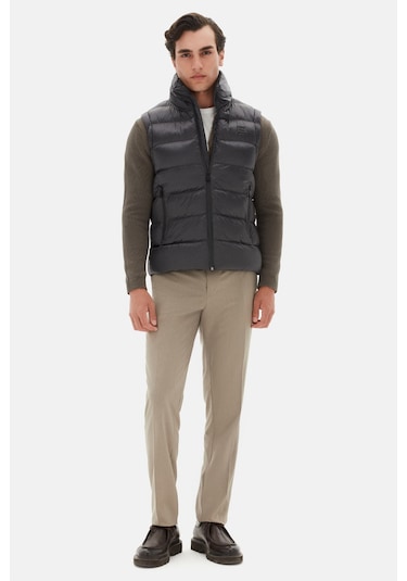 Twn Slim Fit Antrasit Düz Yelek Mont 3ecy70501502m Antrasit