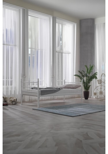 Soho Daybed Tek Kişilik Sedir Metal Karyola Beyaz