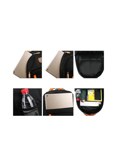 Ganzhoushop Sırt Çantası Kadın Moda Büyük Kapasiteli Okul Çantası Ortaokul Öğrenci Seyahat Sırt Çantası Mavi Çok Renkli