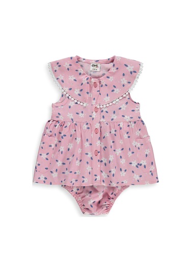 Civil Baby Bebe Yaka 6-18 Ay Elbise - Pembe Soft Pembe