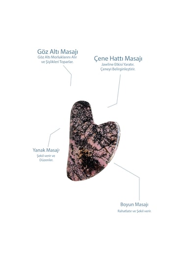 Seay Rodonit Taşı Face Roller Ve Gua Sha Yüz Masaj Aleti