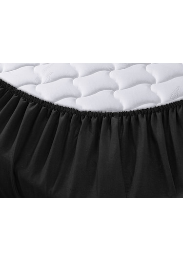 Menderes Home Cotton Collection Ranforce Çift Kişilik Fitted Düzboya Siyah Diğer