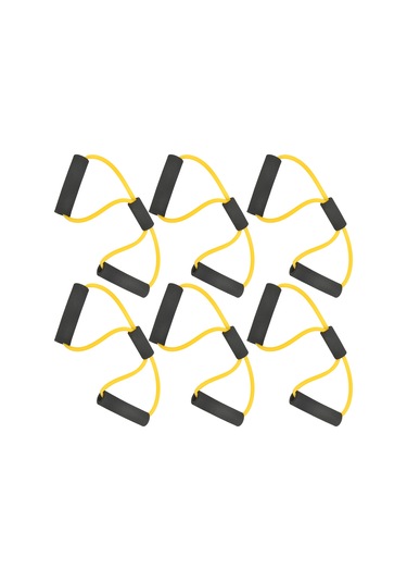 Geeroyoo 6 Adet Sarı Tpe+köpük Direnc Bandı - Pilates Ve Üst Vücut Güç Antrenmanı İçin, Ev/gym/outdoor Kullanıma Uygun Sarı