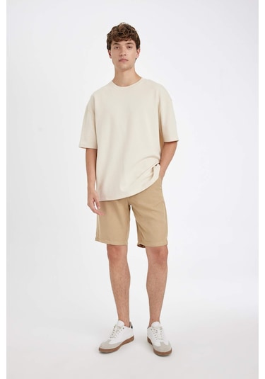 DeFacto Regular Fit Düz Paça Tensel Bermuda Şort C7800AX24SMBG732 DeFacto Regular Fit Düz Paça Tensel Bermuda Şort C7800AX24SMBG732