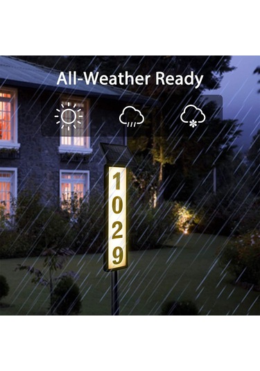 Güneş Enerjili Ev Numarası Işık Ev Adresi Dijital Aydınlatmalı