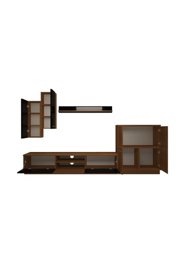 Decoraktiv Eko 6b Mdf Dvd Tv Ünitesi Tv Sehpası Ceviz - Siyah