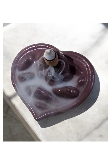 Kalp Şeklinde Himalaya Dağ Tasarımlı Geri Akış Şelale Tütsülük Ka