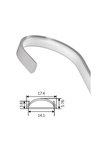 Geniled Led Şerit İçin Alüminyum Esnek Profil 1m 3 Adet 231830481 Beyaz