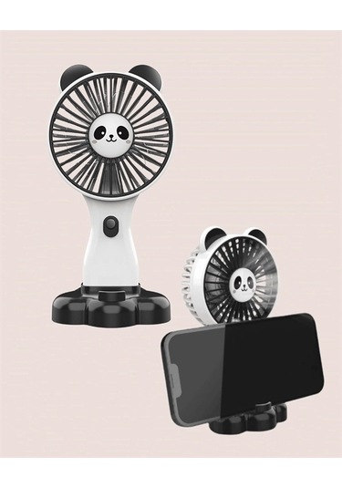 Hayvan Figürlü Mini El Fanı Usb Şarjlı Sessiz Vantilatör