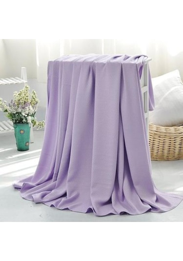 Gri Yaz Buz Battaniyesi Yumuşak Doğal Bambu Elyaf Nefes Alabilir Isı Emme Vücut Sıcaklığını Düzenleyen S
